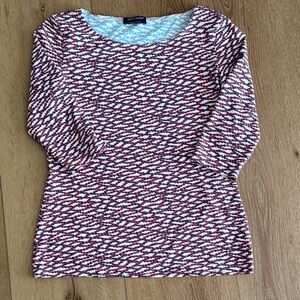 Saint James Red and White Patterned Kids Tee